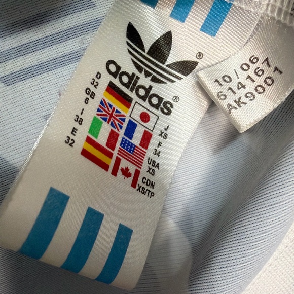 Adidas Originals Zig Zag Track Jacket Gray White Full Zip Women’s XS(A250) - Picture 8 of 9